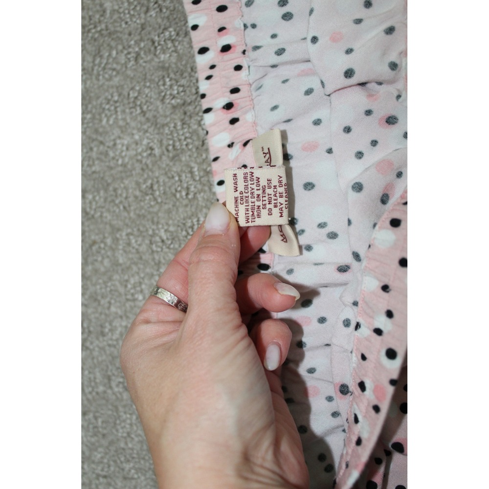 VTG Pink Polka Dot 2 Piece Set Button‎ Front Top & Maxi Skirt Women's Small - Picture 16 of 16